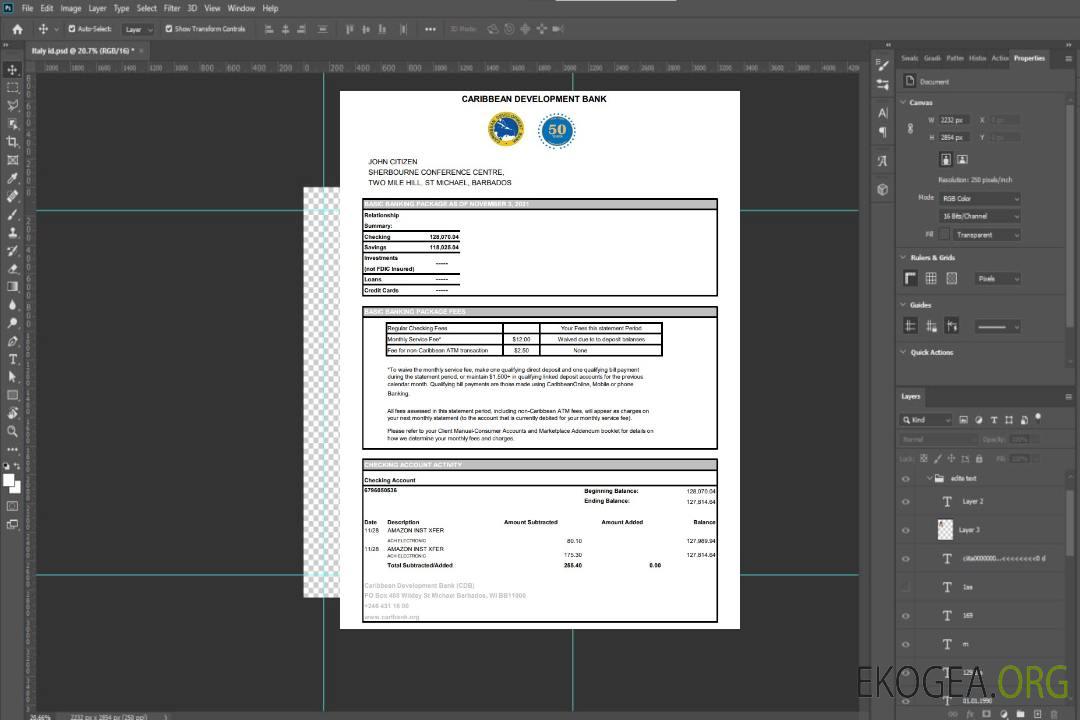 Relevé de la Banque de développement de la Barbade et des Caraïbes, modèle facile à remplir au format de fichier .xls et .pdf template Relevé de la Banque de développement de la Barbade et des Caraïbes, modèle facile à remplir au format de fichier .xls et .pdf template